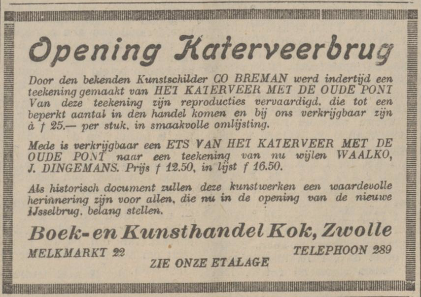 Breman reproductie bij ingebruikneming IJsselbrug Zwolle