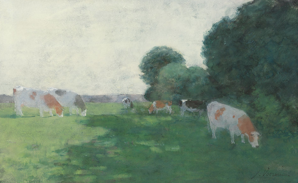 Jan Voerman schilderde vaak IJsselvee